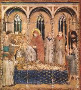 Simone Martini Burial of St Martin painting